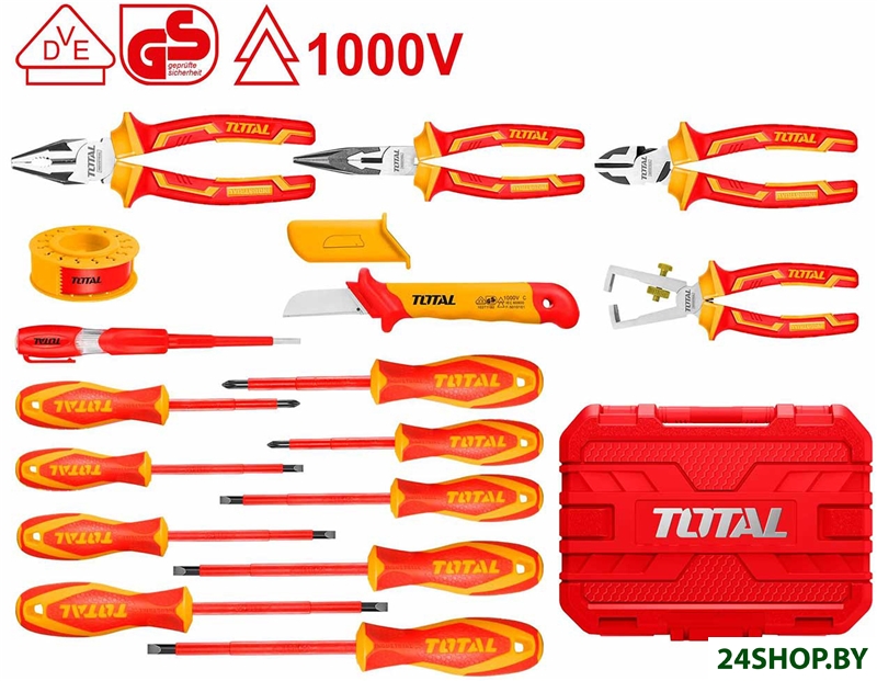 Электромонтажный набор Total THKITH1601 (16 предметов) Электромонтажный набор Total THKITH1601 (16 предметов)