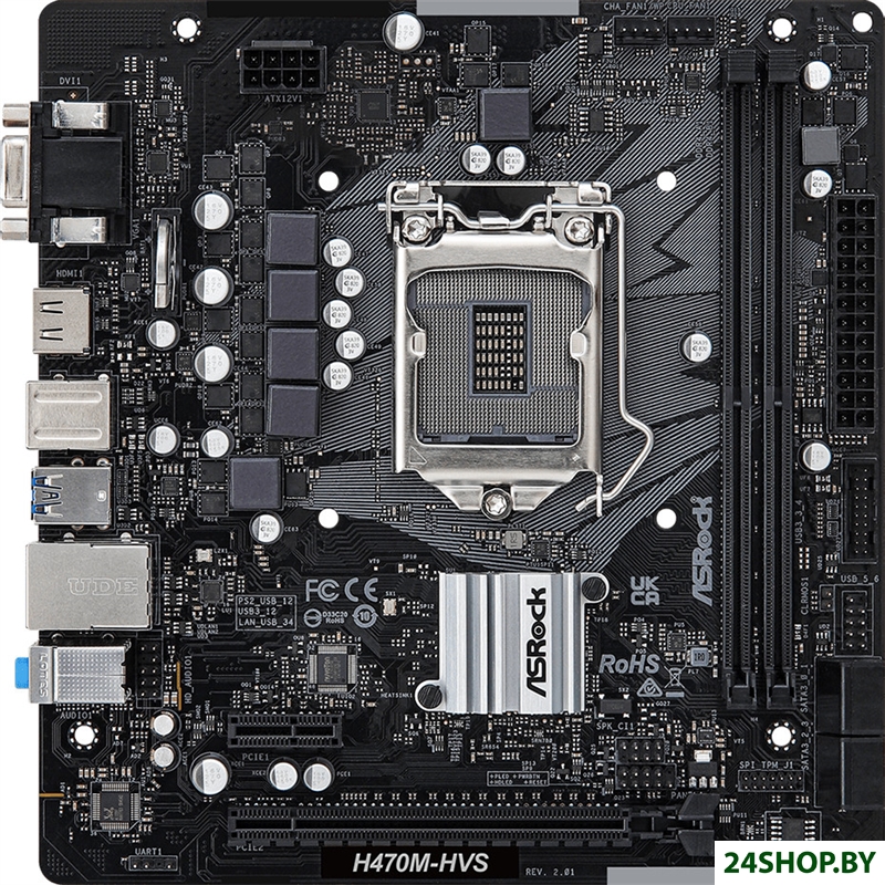 Материнская плата ASRock H470M-HVS R2.0 Материнская плата ASRock H470M-HVS R2.0