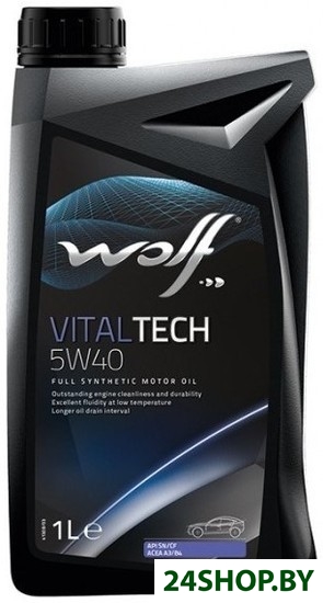 Моторное масло Wolf Vital Tech 5W-40 1л Моторное масло Wolf Vital Tech 5W-40 1л