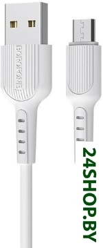 Кабель Borofone BX16 microUSB 1 м (белый) Кабель Borofone BX16 microUSB 1 м (белый)
