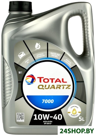 Моторное масло Total Quartz 7000 10W-40 5Л Моторное масло Total Quartz 7000 10W-40 5Л