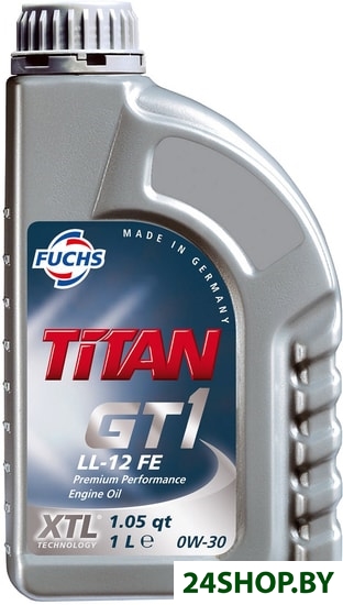 Моторное масло Fuchs Titan GT1 LL-12 FE 0W-30 1л Моторное масло Fuchs Titan GT1 LL-12 FE 0W-30 1л