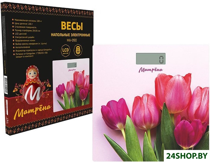Весы напольные Матрена MA-090 (тюльпаны) Весы напольные Матрена MA-090 (тюльпаны)