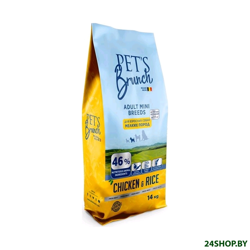 Сухой корм для взрослых собак PET'S BRUNCH ADULT MINI BREEDS (14 кг) Сухой корм для взрослых собак PET'S BRUNCH ADULT MINI BREEDS (14 кг)