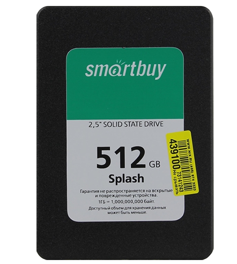 SSD Smart Buy Splash 2019 512GB SBSSD-512GT-MX902-25S3 SSD Smart Buy Splash 2019 512GB SBSSD-512GT-MX902-25S3
