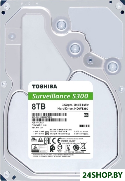 Жесткий диск Toshiba S300 8TB HDWT380UZSVA Жесткий диск Toshiba S300 8TB HDWT380UZSVA