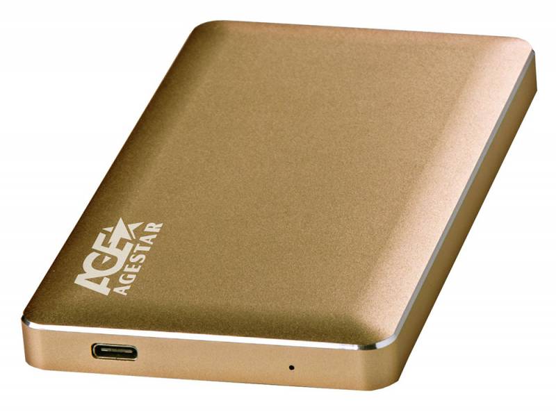 Внешний корпус для HDD AGESTAR 3UB2A16C алюминий золотистый Внешний корпус для HDD AGESTAR 3UB2A16C алюминий золотистый
