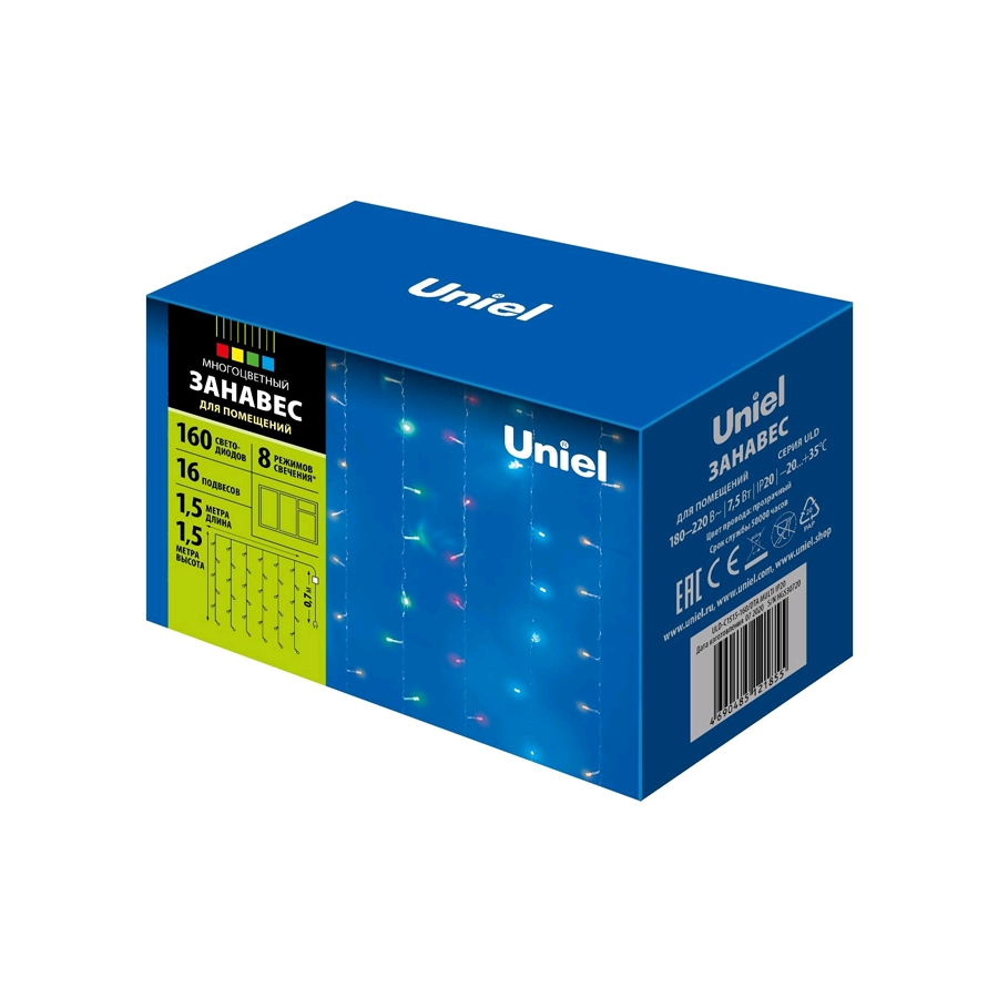 Гирлянда Uniel ULD-C1515-160/DTA MULTI UL-00005268 Гирлянда Uniel ULD-C1515-160/DTA MULTI UL-00005268