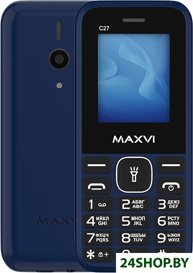 Кнопочный телефон Maxvi C27 (синий) Кнопочный телефон Maxvi C27 (синий)