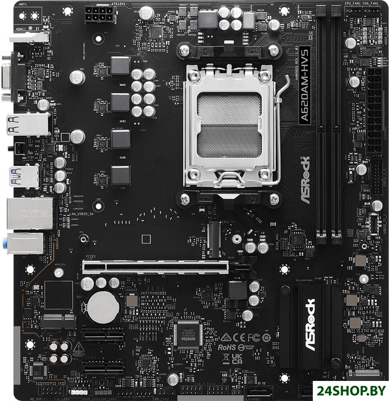 Материнская плата ASRock A620AM-HVS Материнская плата ASRock A620AM-HVS