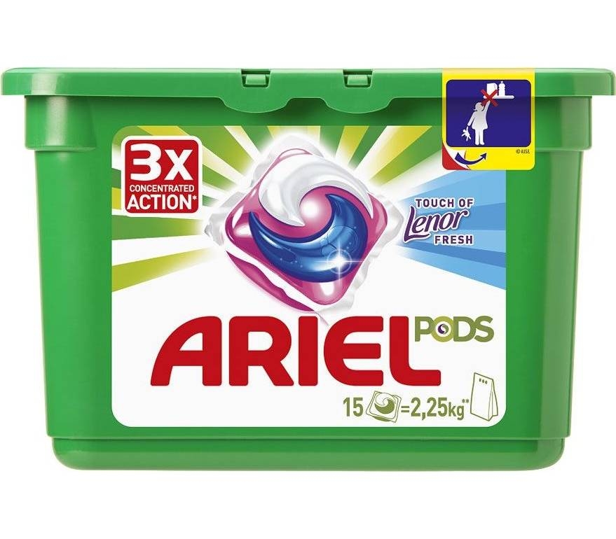 Капсулы для стирки Ariel Все в 1 Pods Touch Of Lenor Fresh Color (15 шт) Капсулы для стирки Ariel Все в 1 Pods Touch Of Lenor Fresh Color (15 шт)