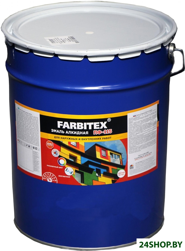 Эмаль Farbitex ПФ-115 20 кг (персиковый) Эмаль Farbitex ПФ-115 20 кг (персиковый)