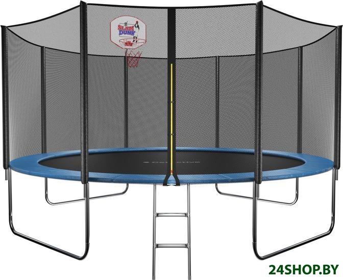 Батут GetActive Jump 14ft - 435 см лестница, сетка, кольцо (синий) Батут GetActive Jump 14ft - 435 см лестница, сетка, кольцо (синий)