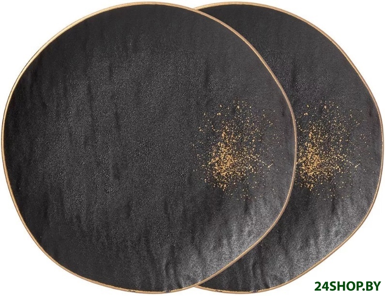 Набор обеденных тарелок Bronco Midnight Gold 42-433 Набор обеденных тарелок Bronco Midnight Gold 42-433
