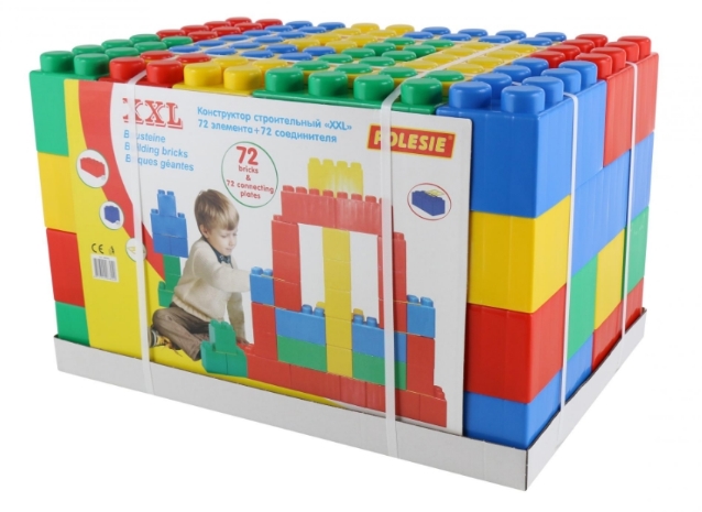 Конструктор Полесье XXL (72 элемента)+соединитель (72 элемента) (68040) Конструктор Полесье XXL (72 элемента)+соединитель (72 элемента) (68040)
