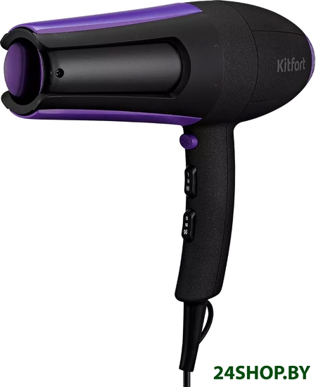 Фен Kitfort KT-3232-1 (черно-фиолетовый, 2 в 1) Фен Kitfort KT-3232-1 (черно-фиолетовый, 2 в 1)