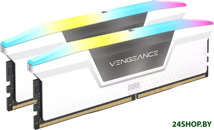 Оперативная память Corsair Vengeance RGB 2x16ГБ DDR5 6400 МГц CMH32GX5M2B6400C36W Оперативная память Corsair Vengeance RGB 2x16ГБ DDR5 6400 МГц CMH32GX5M2B6400C36W