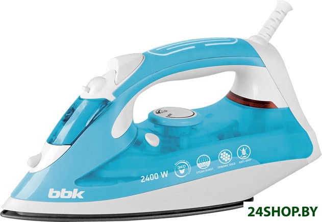 Утюг BBK ISE-2400 (голубой, белый) Утюг BBK ISE-2400 (голубой, белый)