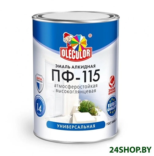 Эмаль Olecolor ПФ-115 универсальная 1.8 кг (морская волна) Эмаль Olecolor ПФ-115 универсальная 1.8 кг (морская волна)