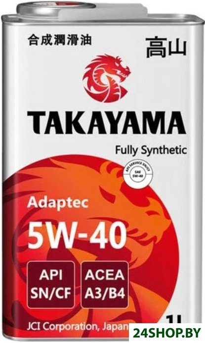 Моторное масло Takayama Adaptec 5W-40 A3/B4 SN/CF 1л Моторное масло Takayama Adaptec 5W-40 A3/B4 SN/CF 1л