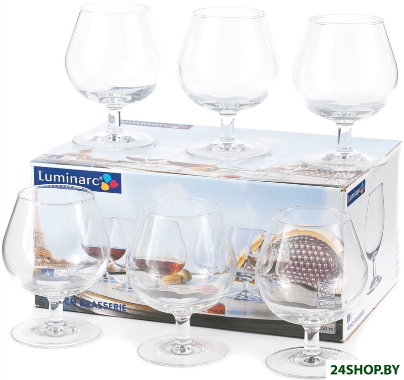 Набор бокалов для коньяка Luminarc French brasserie J0010 Набор бокалов для коньяка Luminarc French brasserie J0010