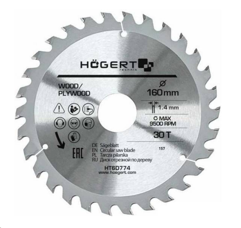 Пильный диск Hoegert Technik HT6D774 Пильный диск Hoegert Technik HT6D774