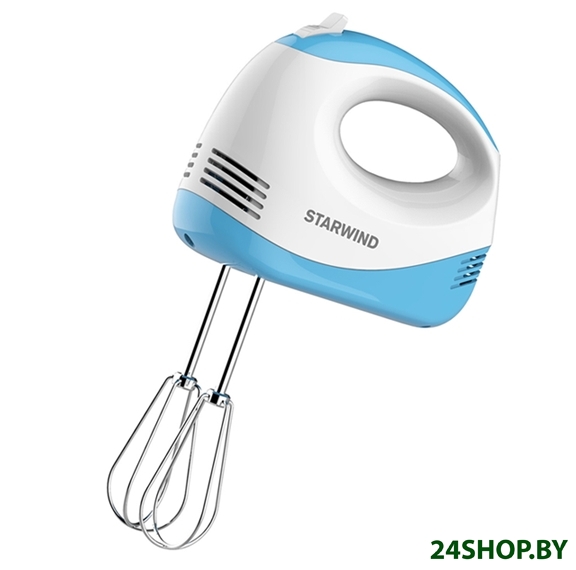Миксер ручной StarWind SHM-261 (белый/голубой) Миксер ручной StarWind SHM-261 (белый/голубой)