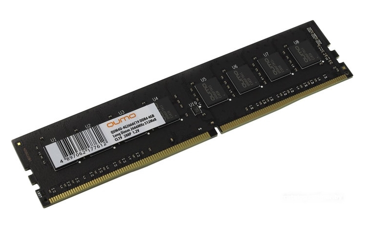 Оперативная память QUMO 4GB DDR4 PC4-21300 QUM4U-4G2666C19 Оперативная память QUMO 4GB DDR4 PC4-21300 QUM4U-4G2666C19