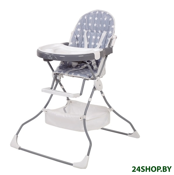 Стульчик для кормления Polini Kids 252 Звезды (серый/белый) Стульчик для кормления Polini Kids 252 Звезды (серый/белый)