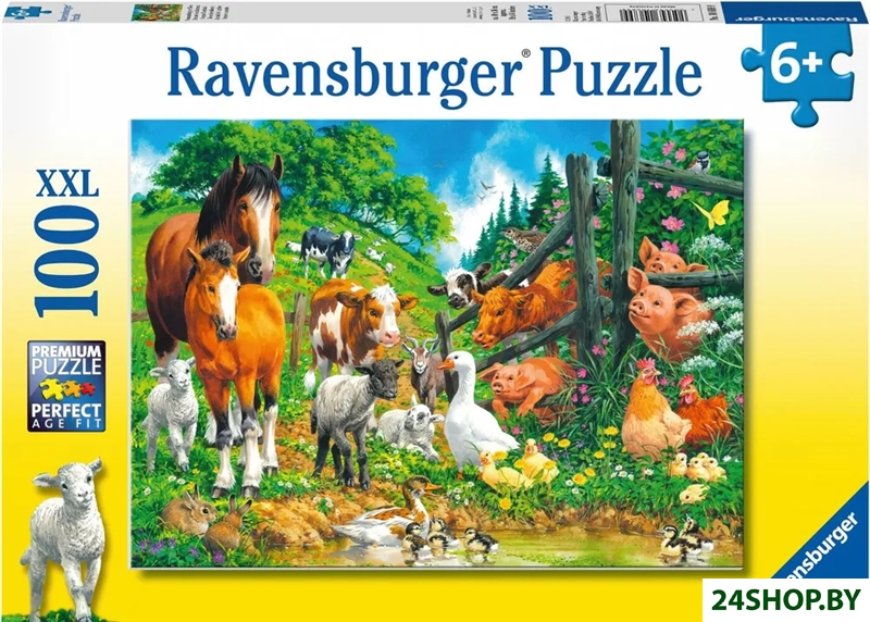 Пазл Ravensburger Встреча животных 10689 (100 эл) Пазл Ravensburger Встреча животных 10689 (100 эл)