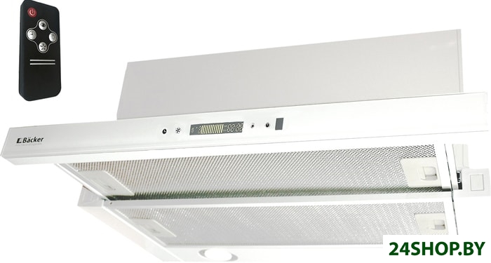 Кухонная вытяжка Backer TH60CL-2F200-SHINY WHITE RC Кухонная вытяжка Backer TH60CL-2F200-SHINY WHITE RC