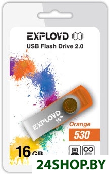 Флеш-память EXPLOYD 530 16GB (оранжевый) (EX016GB530-O) Флеш-память EXPLOYD 530 16GB (оранжевый) (EX016GB530-O)