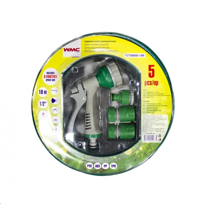 Шланг поливочный WMC Tools TG7106008-18M Шланг поливочный WMC Tools TG7106008-18M