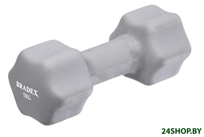 Гантели BRADEX SF 0545 5 кг (серая) Гантели BRADEX SF 0545 5 кг (серая)