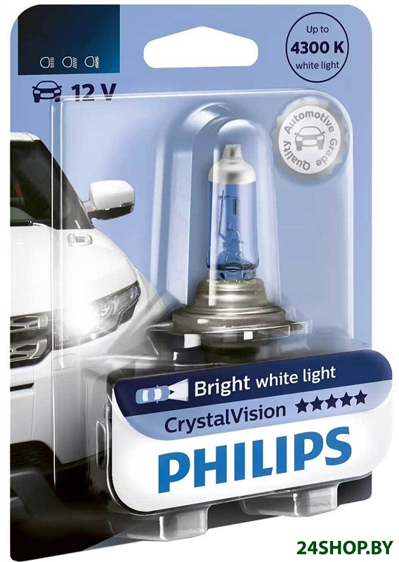 Галогенная лампа Philips H3 CrystalVision Blister 1шт Галогенная лампа Philips H3 CrystalVision Blister 1шт