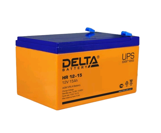 Аккумулятор для ИБП Delta HR 12-15 (12V, 15Ah) Аккумулятор для ИБП Delta HR 12-15 (12V, 15Ah)