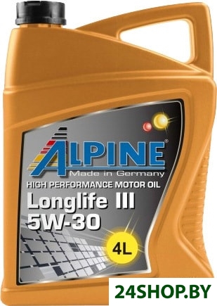 Моторное масло Alpine Longlife III 5W-30 4л Моторное масло Alpine Longlife III 5W-30 4л