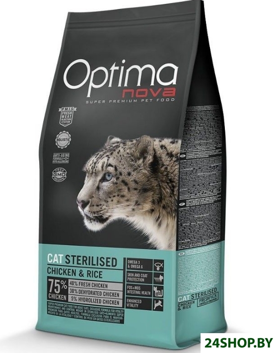 Сухой корм для кошек Optimanova Cat Sterilised Chicken and Rice (8 кг) Сухой корм для кошек Optimanova Cat Sterilised Chicken and Rice (8 кг)