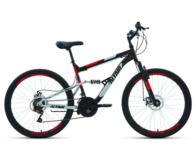 Велосипед Altair MTB FS 26 2.0 D (2022, черный/красный, рама 18) (RBK22AL26072) Велосипед Altair MTB FS 26 2.0 D (2022, черный/красный, рама 18) (RBK22AL26072)