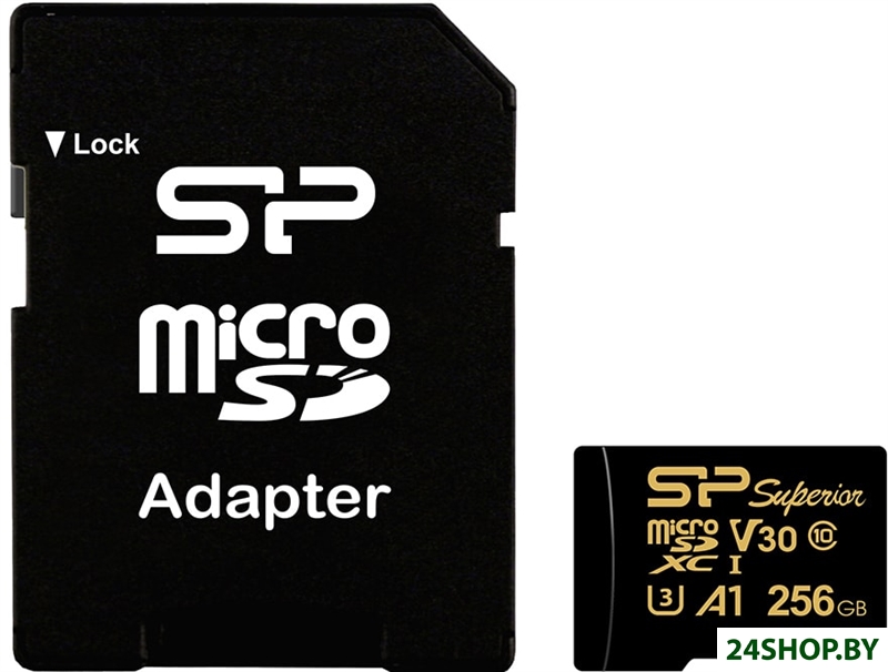 Карта памяти Silicon-Power Superior Golden A1 microSDXC SP256GBSTXDV3V1GSP 256GB Карта памяти Silicon-Power Superior Golden A1 microSDXC SP256GBSTXDV3V1GSP 256GB