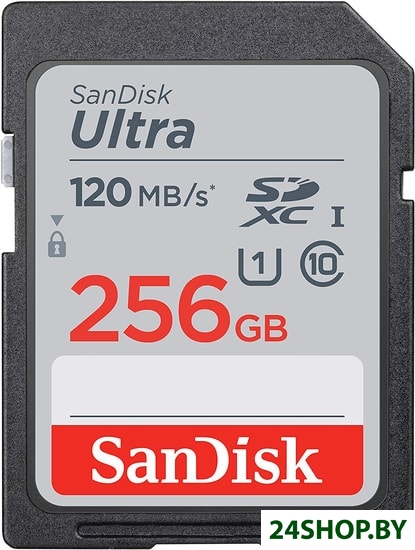 Карта памяти SanDisk Ultra SDXC SDSDUN4-256G-GN6IN 256GB Карта памяти SanDisk Ultra SDXC SDSDUN4-256G-GN6IN 256GB
