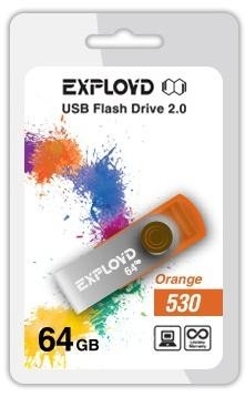 Флеш-память USB EXPLOYD 530 64GB (оранжевый) (EX064GB530-O) Флеш-память USB EXPLOYD 530 64GB (оранжевый) (EX064GB530-O)
