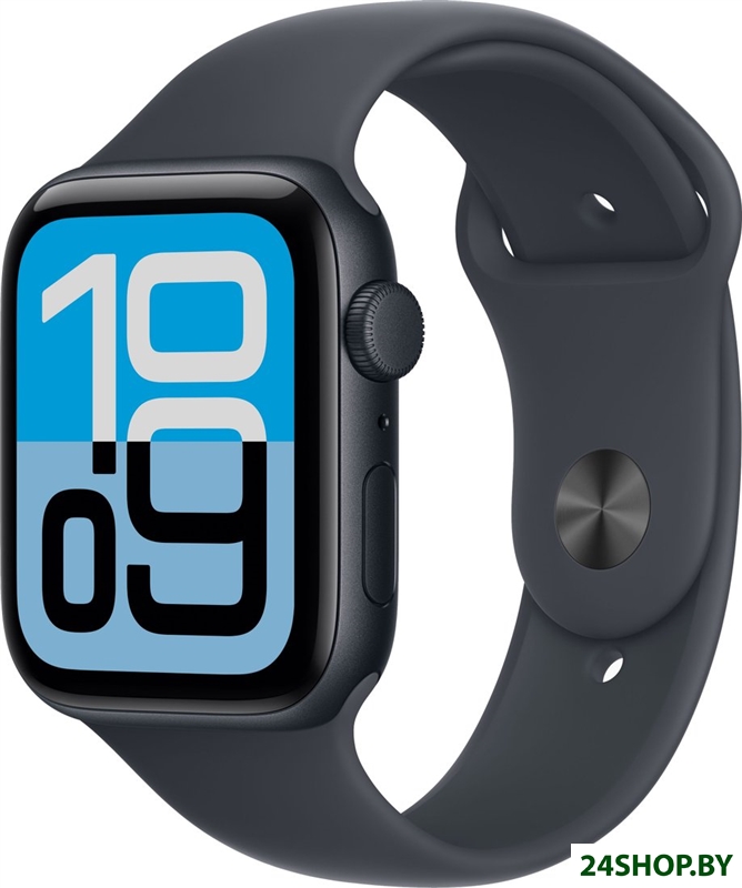 Умные часы Apple Watch SE 3 44 мм (алюминиевый корпус, полуночный/полуночный, спортивный силиконовый Умные часы Apple Watch SE 3 44 мм (алюминиевый корпус, полуночный/полуночный, спортивный силиконовый