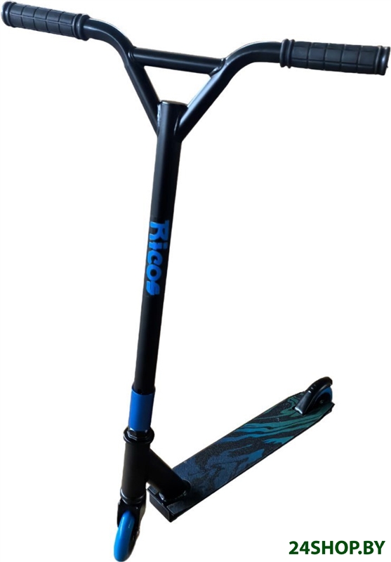 Трюковый самокат Ricos Zing JSCJ100S (черный/синий) Трюковый самокат Ricos Zing JSCJ100S (черный/синий)