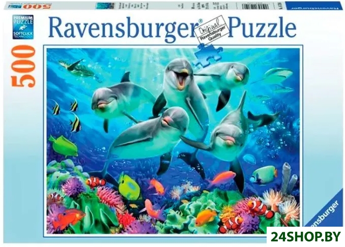 Пазл Ravensburger Дельфины 14710 (500 эл) Пазл Ravensburger Дельфины 14710 (500 эл)