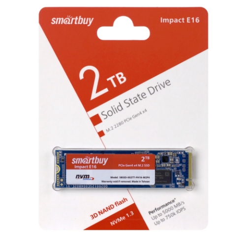 Накопитель SSD 2 Tb SmartBuy Impact E16 SBSSD-002TT-PH16-M2P4 Накопитель SSD 2 Tb SmartBuy Impact E16 SBSSD-002TT-PH16-M2P4