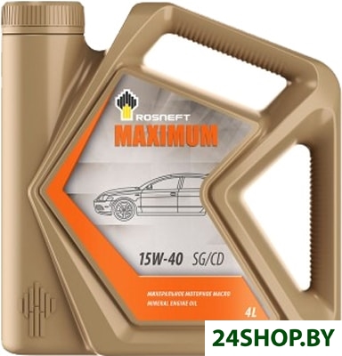 Моторное масло Роснефть Maximum 15W-40 SG/CD 4л Моторное масло Роснефть Maximum 15W-40 SG/CD 4л
