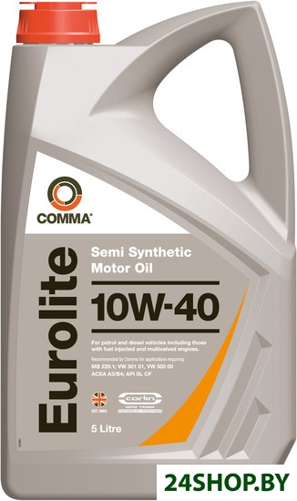 Моторное масло Comma Eurolite 10W-40 5л Моторное масло Comma Eurolite 10W-40 5л