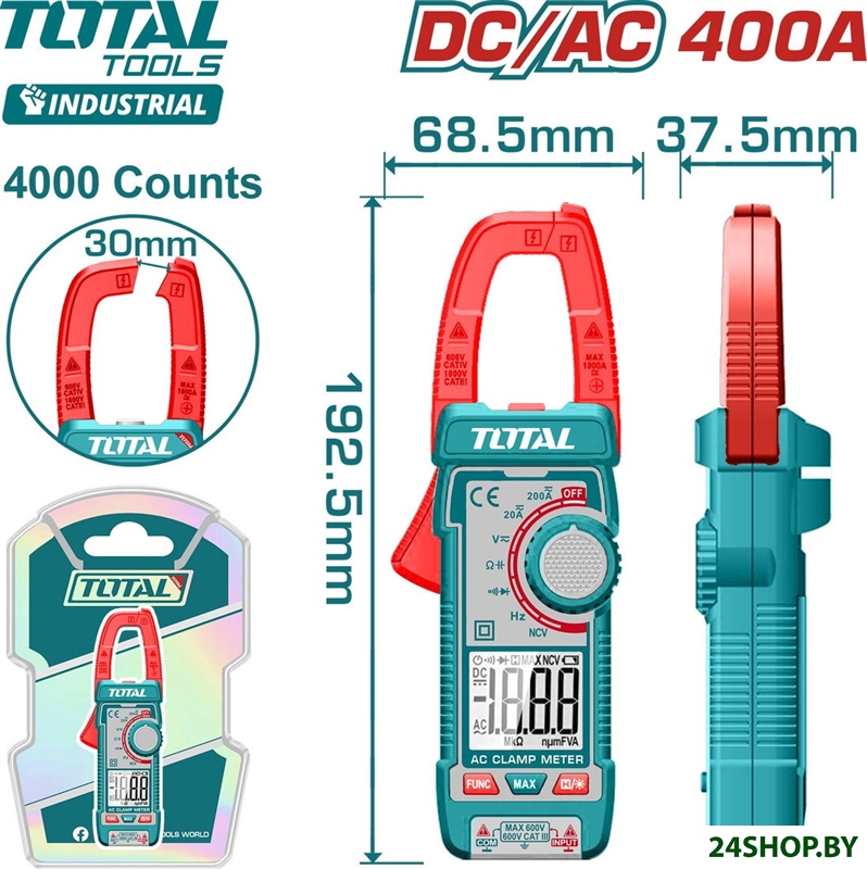 Токовые клещи Total TMT762002 Токовые клещи Total TMT762002