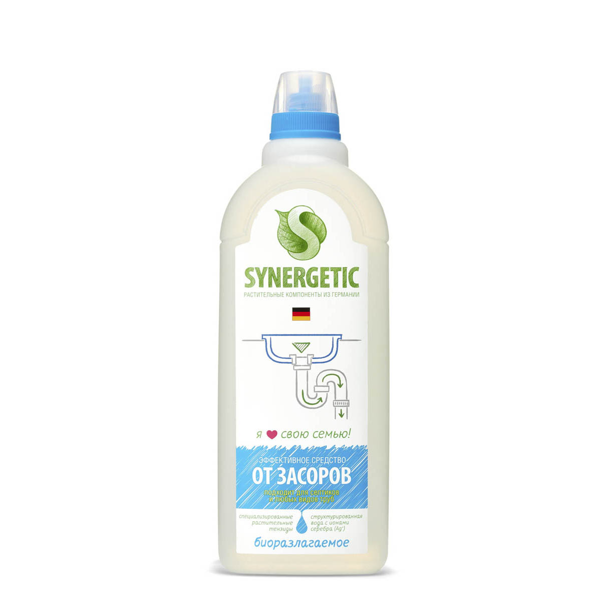 SYNERGETIC Средство для чистки труб, 1л SYNERGETIC Средство для чистки труб, 1л